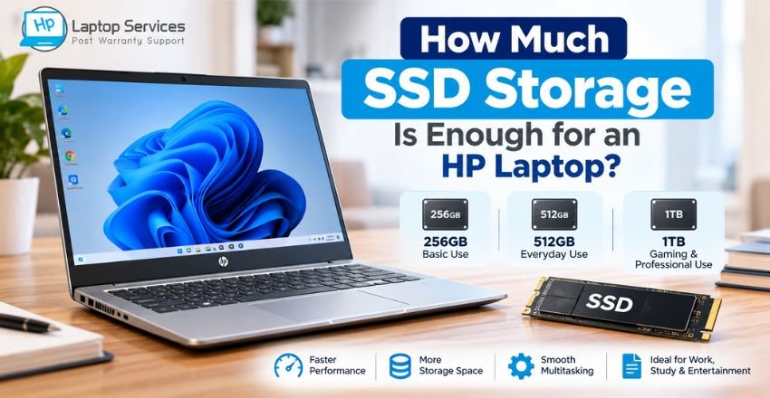 how much SSD storage is enough for an HP laptop